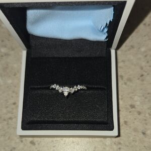 Silver Diamond Ring Size 7